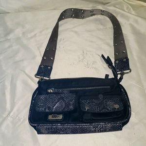 Guess small bag, black & python print